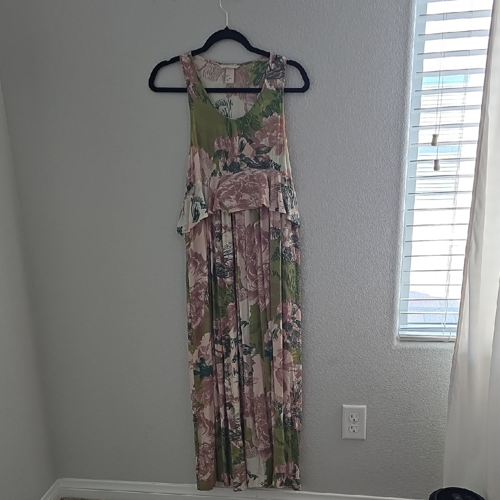 H&M Patterned Dress with Earthy Tones